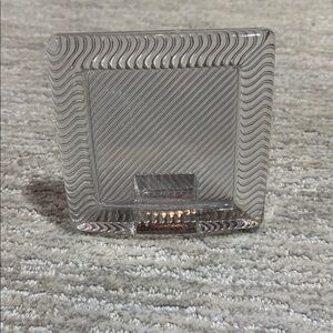 Vintage Art Deco Mikasa Clear Textured Glass Square Frame